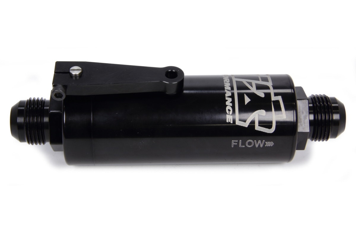 5512 100 Micron 12 AN Fuel Filter with Shut Off - Black