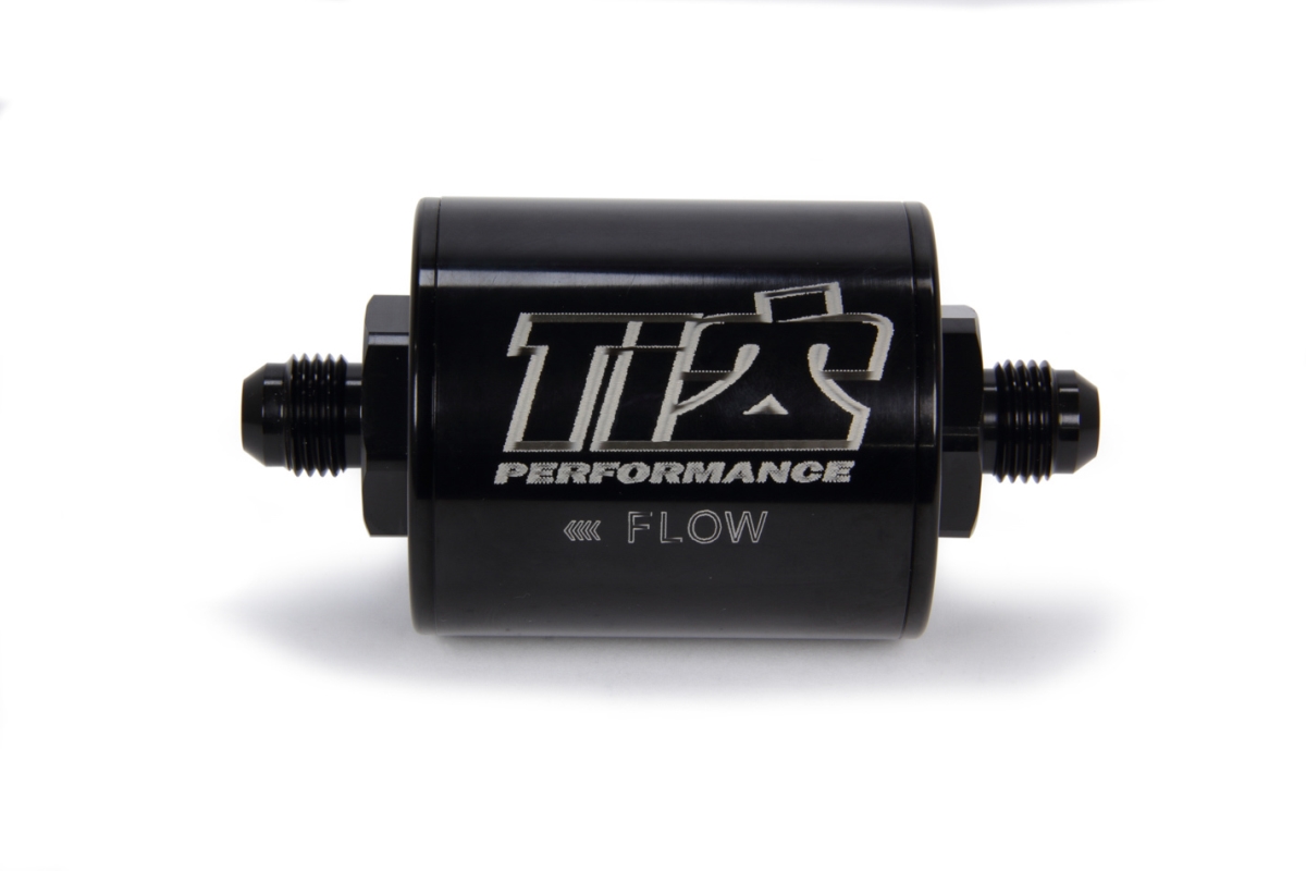 5526 70 Micron 6 AN Fuel Filter with Short Style - Black