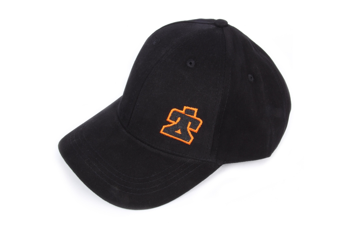 9074 Black Ti22 Logo Hat with Cloth Hook & Eye Enclosure