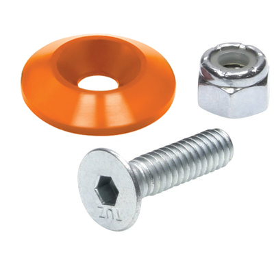 Countersunk Bolt Kit, Orange - Pack of 10