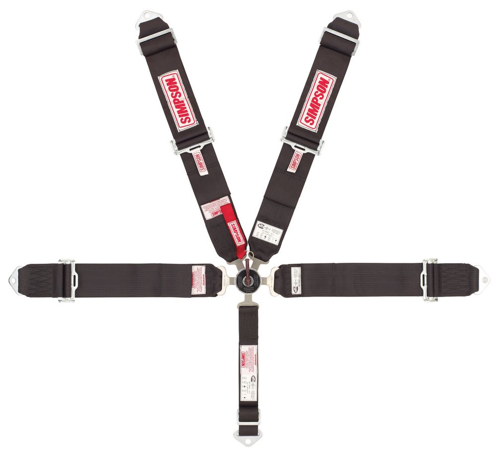 29104BK Cam-Lock Pull-Up-Floor Mount Individual 5-Point Harness System - Black
