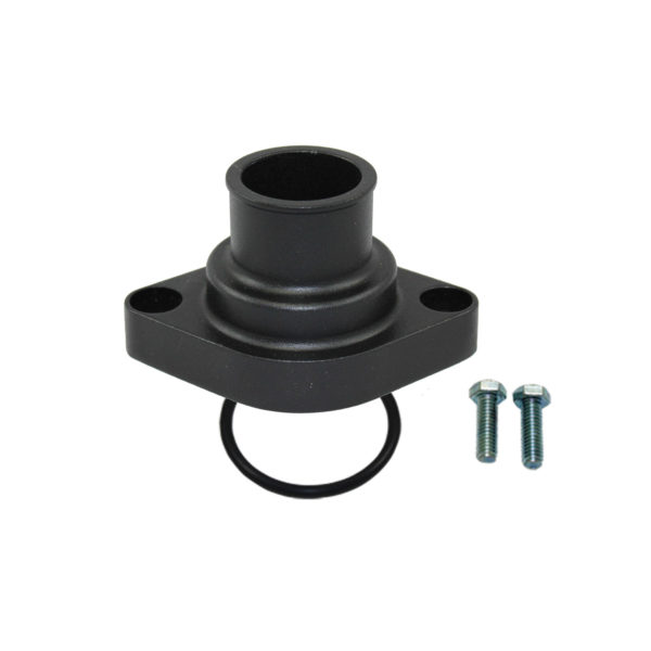 8457BK Black Straight O-Ring Style Water Neck for Small Block Chevy
