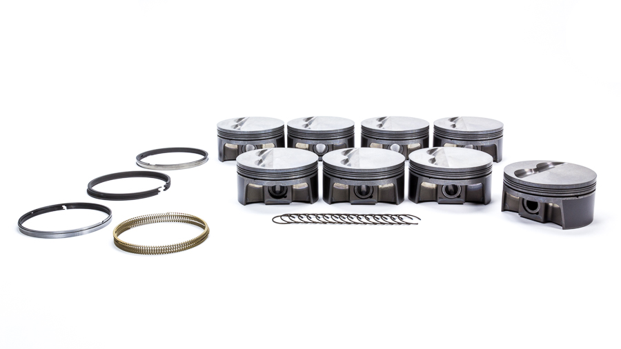 930200340 4.040 in. Bore PowerPak Flat Top Piston Set for Small Block Chevy, -5cc