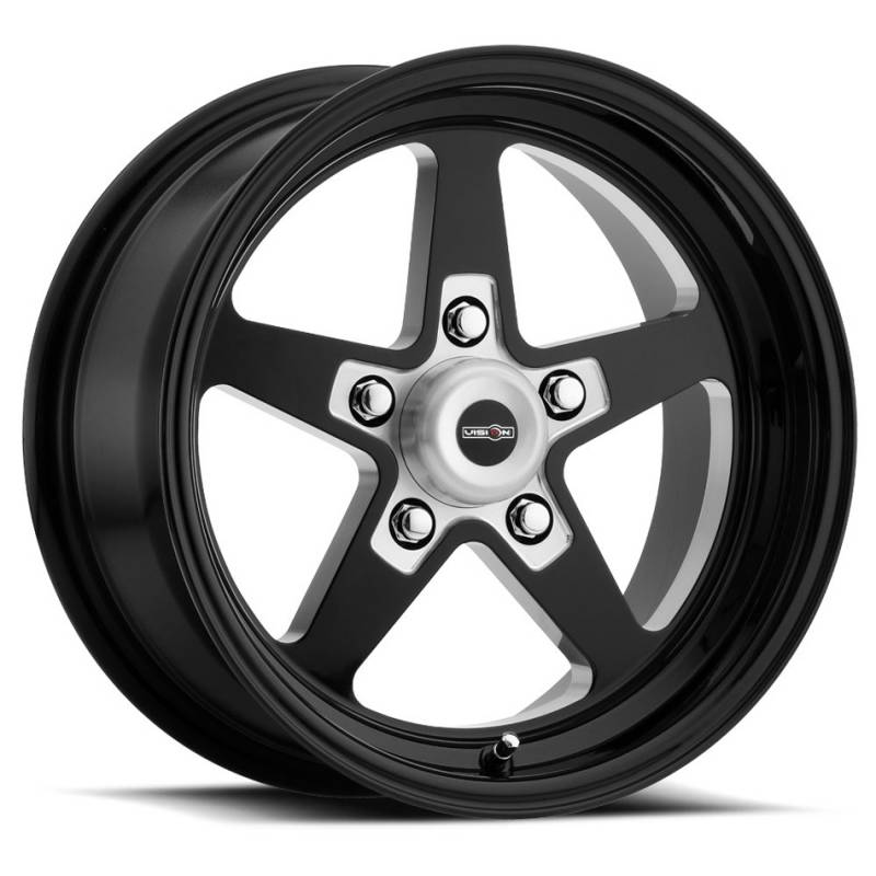 571-5865B27 15 x 8 in. Sport Star II Wheel, Gloss Black - 5.500 in. Backspace - 5 x 4.50 in.