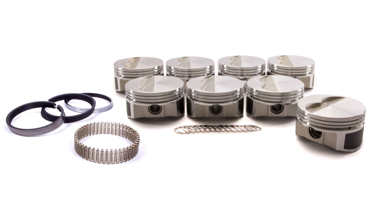 PTS505A3 4.03 in. Bore -5cc Flat Top Piston Set for Small Block Chevy