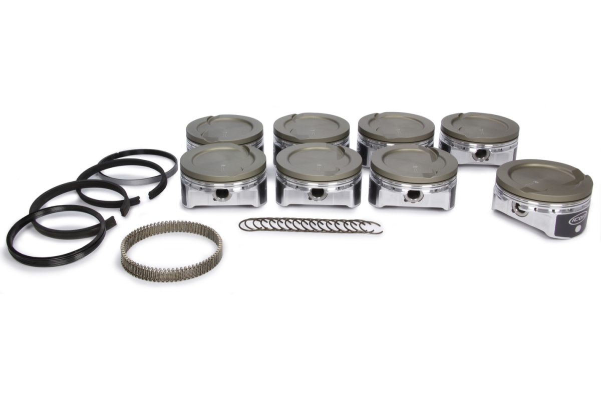 IC529CAKTS.030 Forged Piston & Ring Set for GM LS-Series 6.0 & 6.2L, 4.030 in. Bore