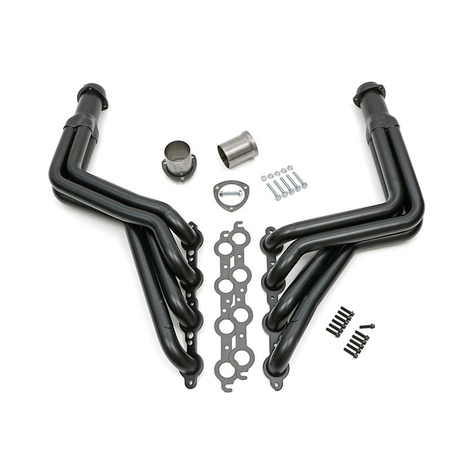 Picture of Hedman 68150 Long Tube Headers with LS Engine for 1968-1972 Chevelle&#44; Black Ceramic