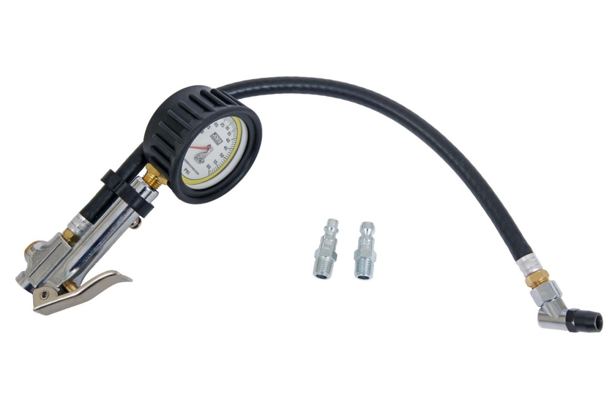 32484 2.5 in. 0-60 PSI Tire Inflator & Gauge, Quick Fill