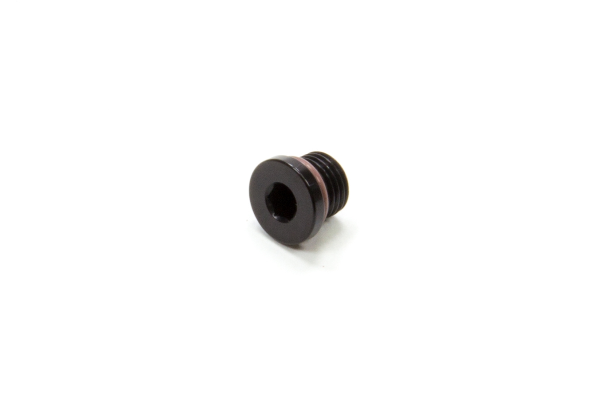IHP003 - 3 AN Aluminum Internal Hex Port Plug O-Ring Boss Adapter - Black