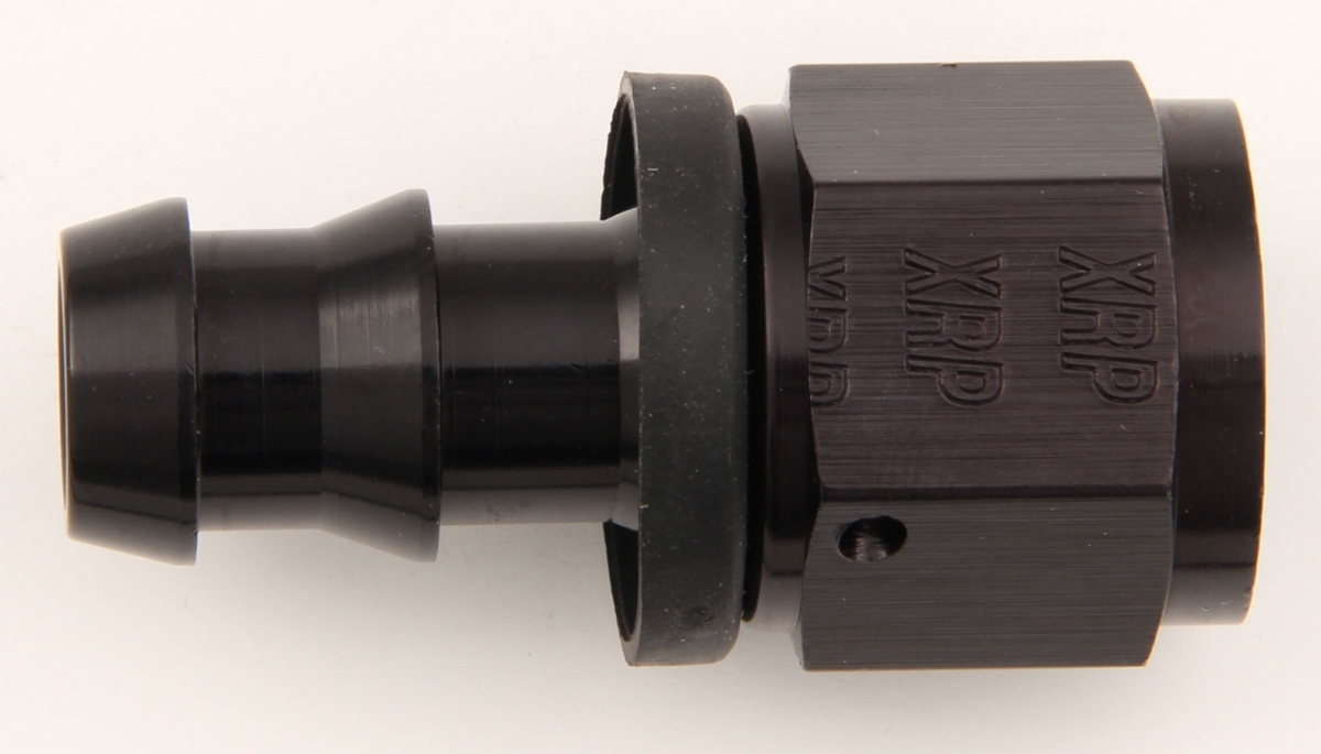 230010BB No.10 Stright Push-On Hose End, Black Anodize