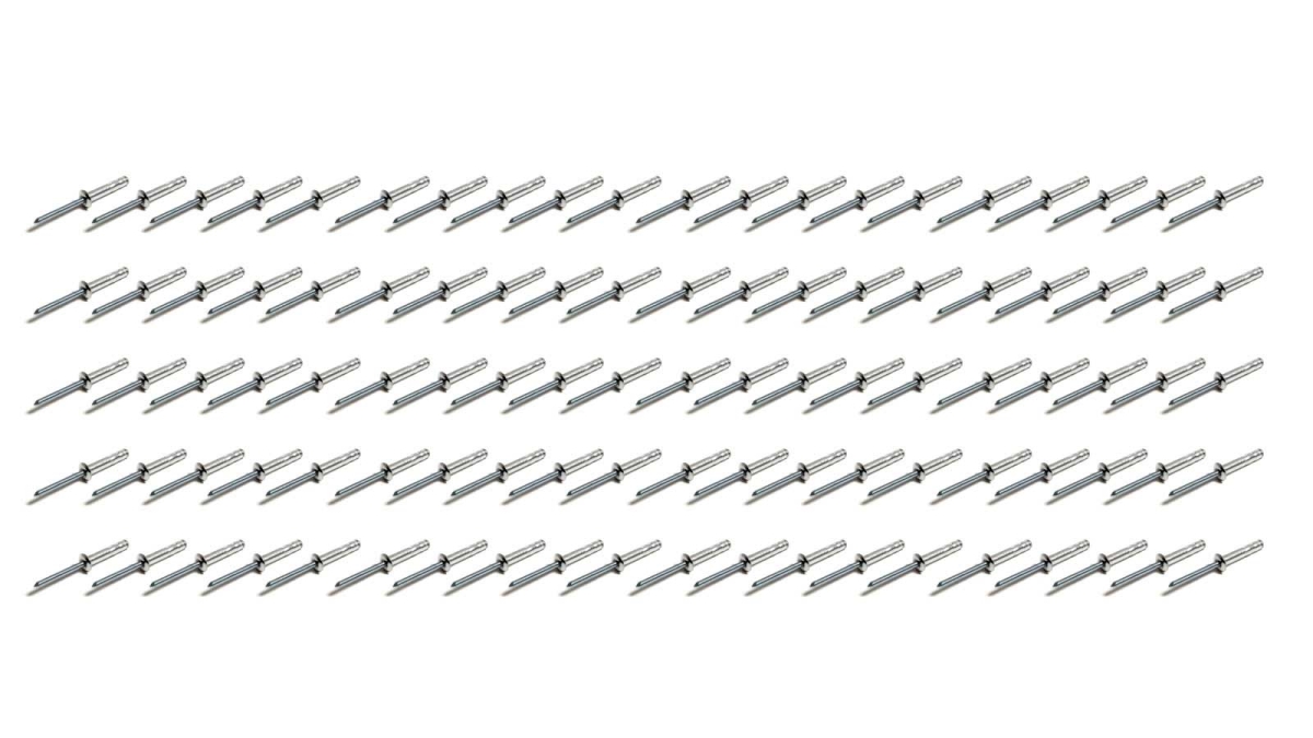 816A-100S 0.18 in. Silver Shank Small Head Rivet - 100 Piece