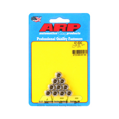 401-8340 0.25-20 in. Stainless Steel Nut Kit - 12 Point