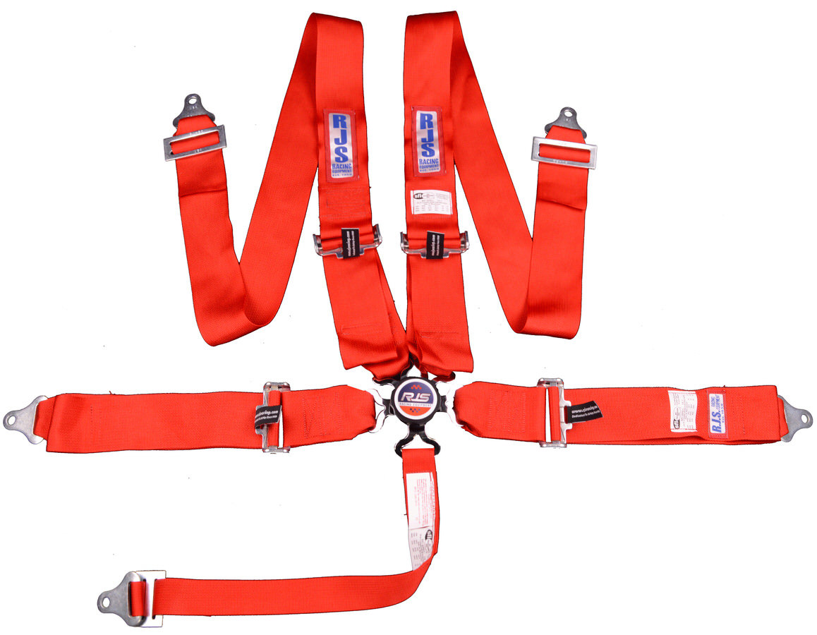 1034104 Red 5-Point Quick Release Camlock Harness System - Individual Wrap, 2 in. Submarine Belt