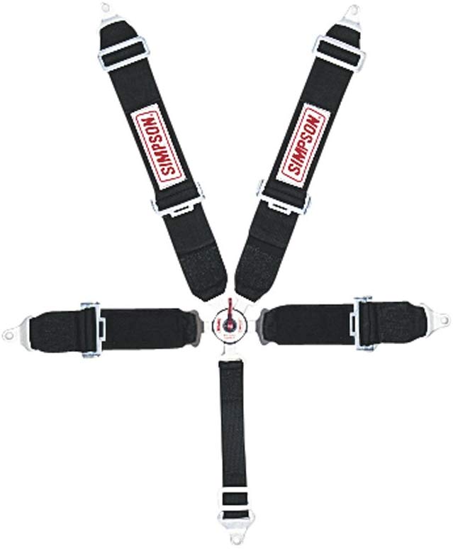 29108BK 55 in. Cam-Lock Pull-Down Bolt-In 5-Point Harness System - Black