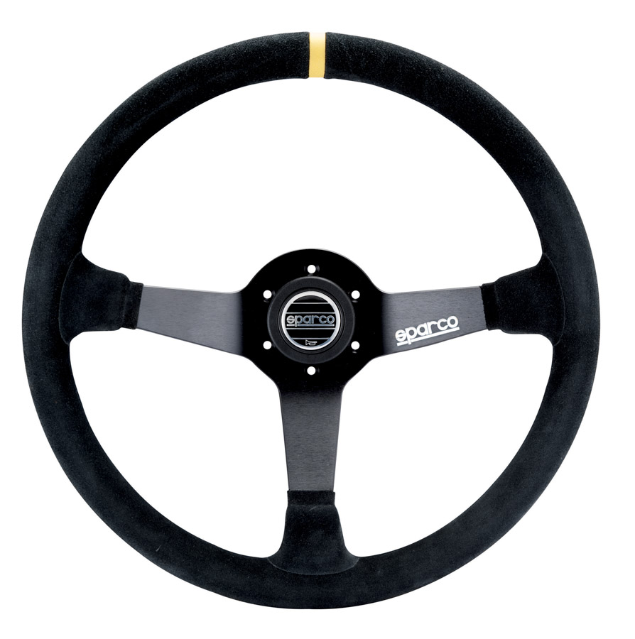 015R345MSN Suede R 345 Steering Wheel - Black