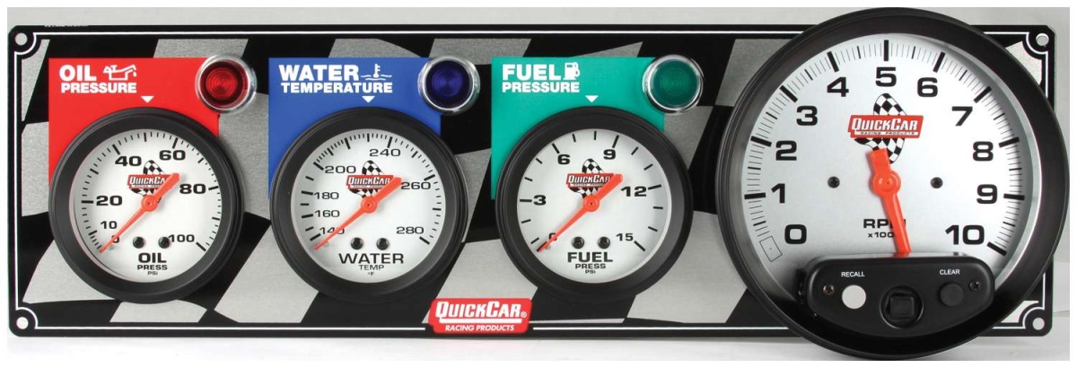 61-6042 3 - 1 Gauge Panel with 5 in. Memory Tachometer
