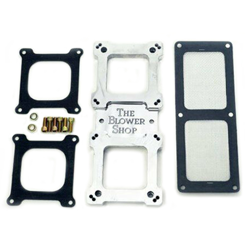 4300 8-5 & 8 in. Billet Dual Carb Adapter, Holley 4150 -  THE BLOWER SHOP, BLS4300