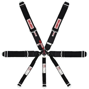 29115BK 7 Point Drag Racing Camlock Pull Up, Bolt in Shoulder Harness - Black