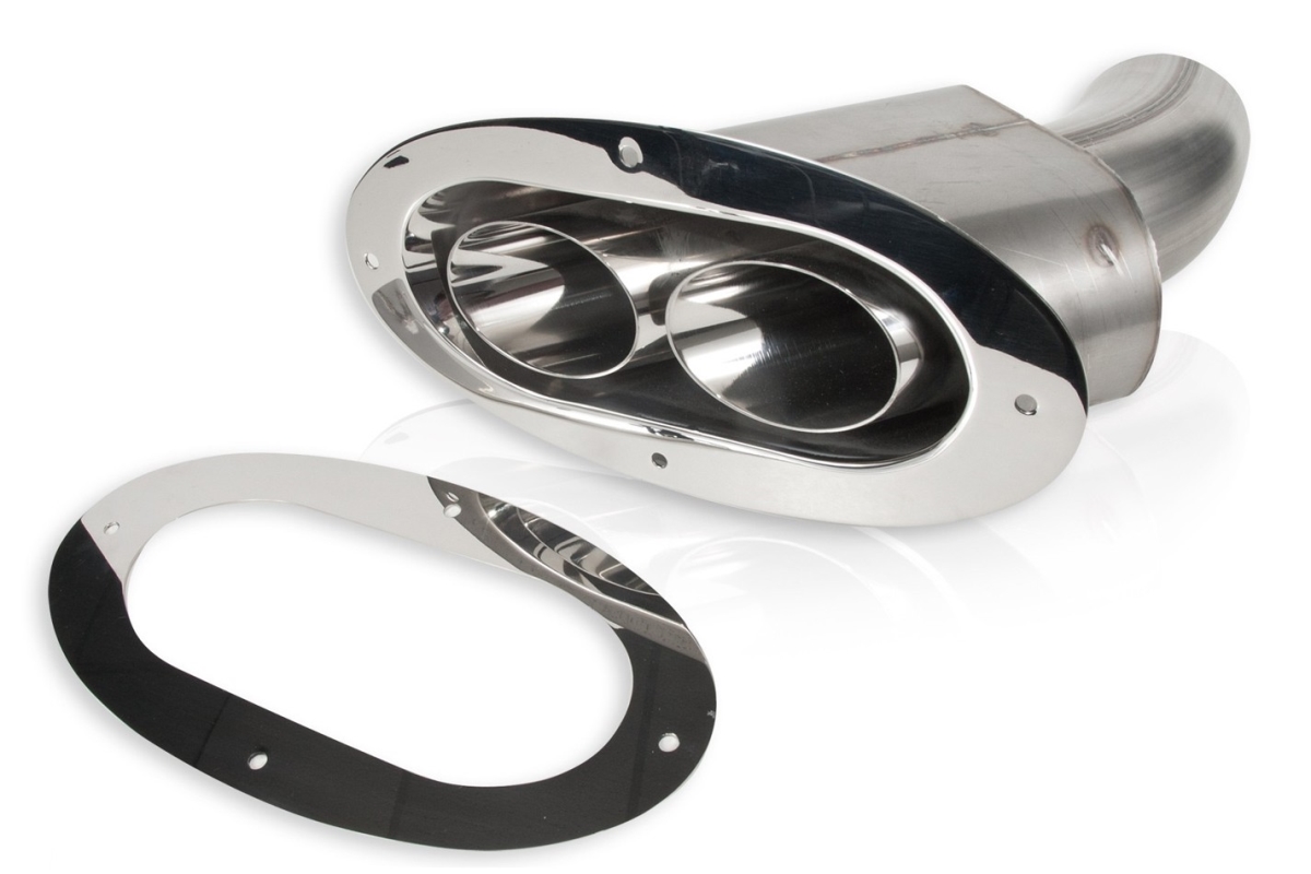 ST2815 3 in. Inlet Angled-Oval Through Body Exhaust Tip