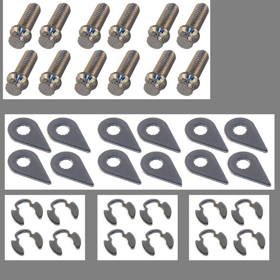 8936 0.37-16 x 1 in. 12 Point Header Bolt Kit, Pack of 12