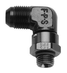499268-BL No.6 x 0.75-16 in. 90 deg Swivel Adapter, Black