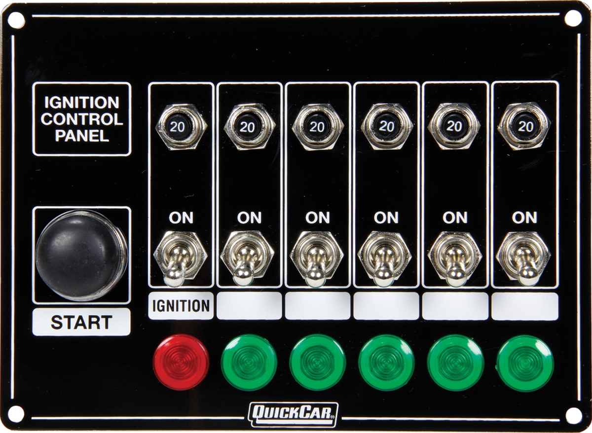 50-869 Ignition Panel with 5 Accessory Switch, Start Button & Circut Breaker