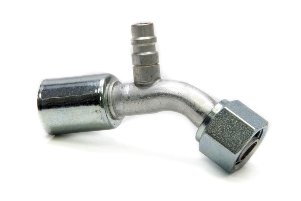 35523-VUG No.10 45 deg Barb O-Ring Fitting with Port