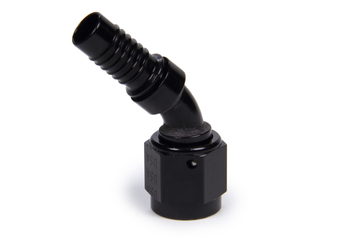 224506 No.6 HS-79 Hose End, Black Anodize - 45 deg