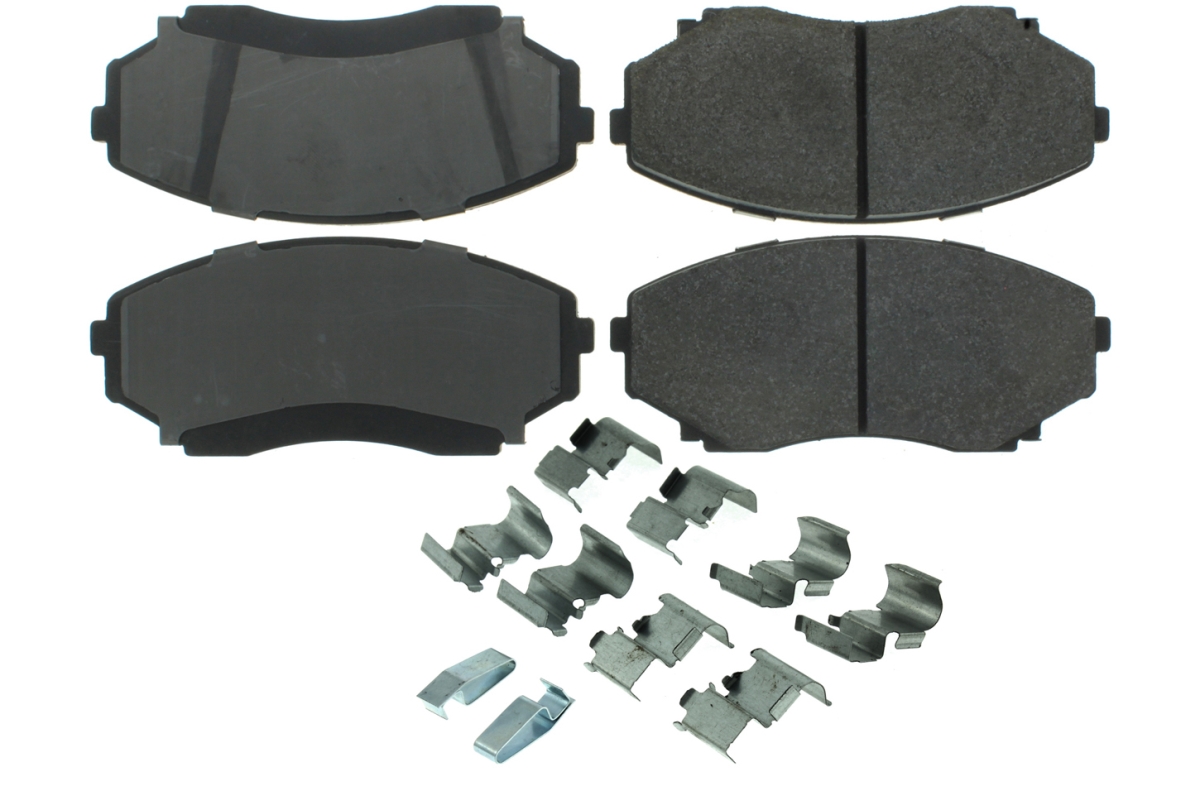 Posi-Quiet Semi-Metallic Front Brake Pads - Black - Set of 4 - Durable Performance