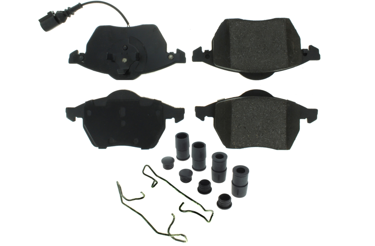 Posi-Quiet Semi-Metallic Front Brake Pads with Hardware for 1998-2007 Audi