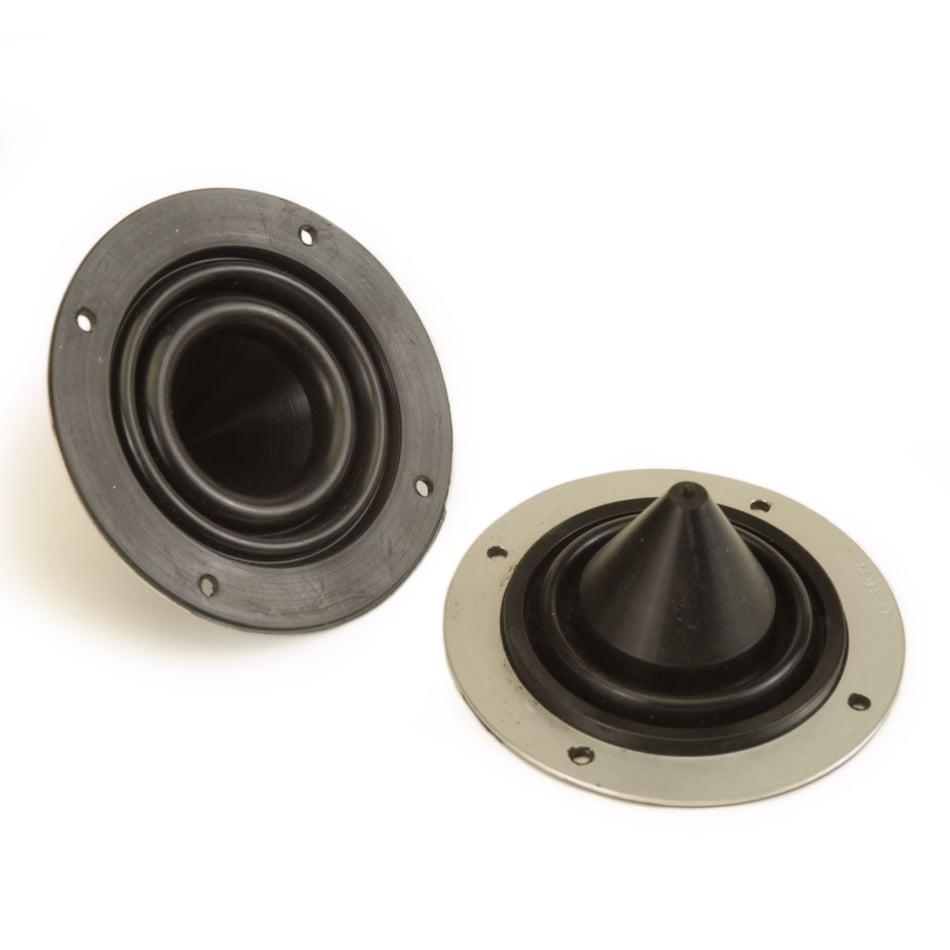 3 x 1 in. OD 1 Hole Pointed Aluminum & Rubber Firewall Grommet, Black