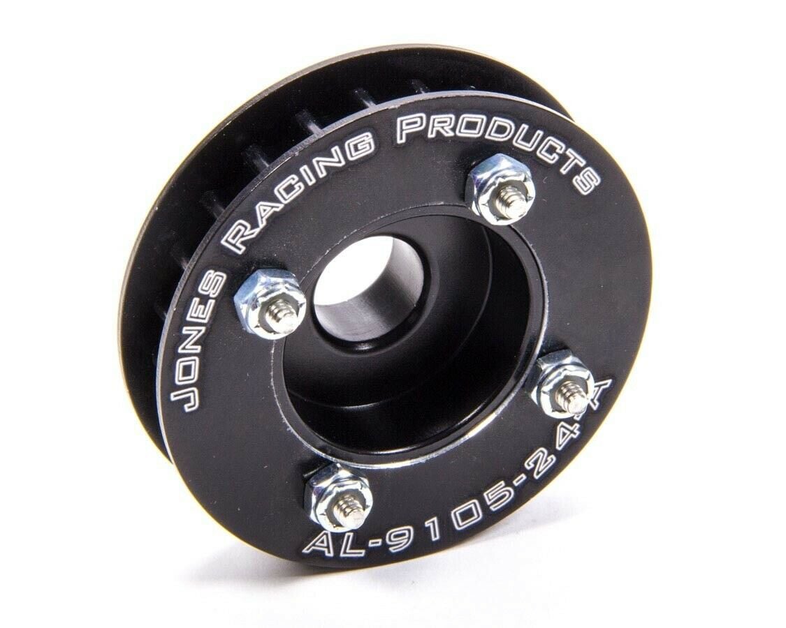 JRPAL-9105-24-B Universal HTD Alternator Pulley with 17 mm Bore, Black Anodize - 24-Tooth