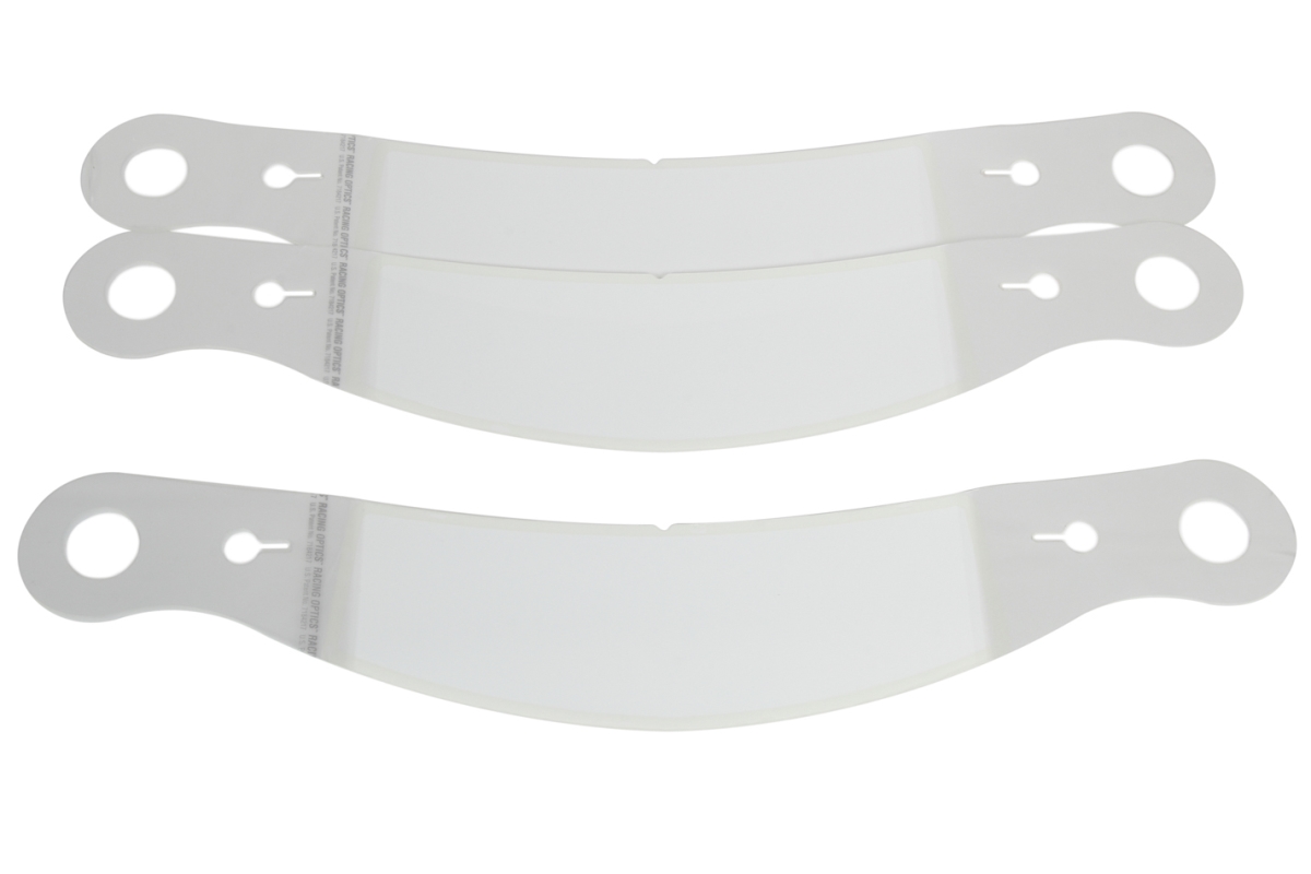 2 mm Thick Perimeter Seal Tear Off Helmet Shield with SE03 & SE05 Plastic Bell, Clear - Set of 30