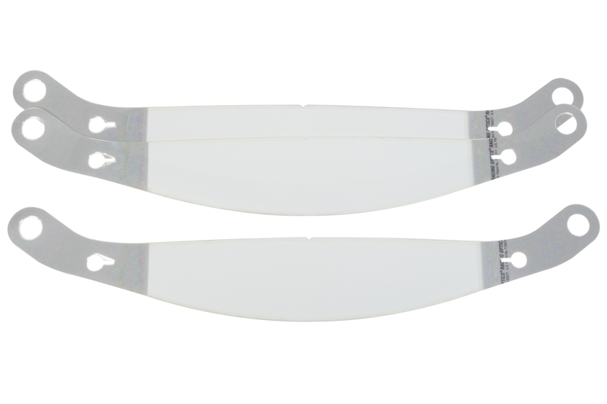 2 mm Thick Perimeter Seal Tear Off Helmet Shield with ST5 Plastic Stilo, Clear - Set of 30