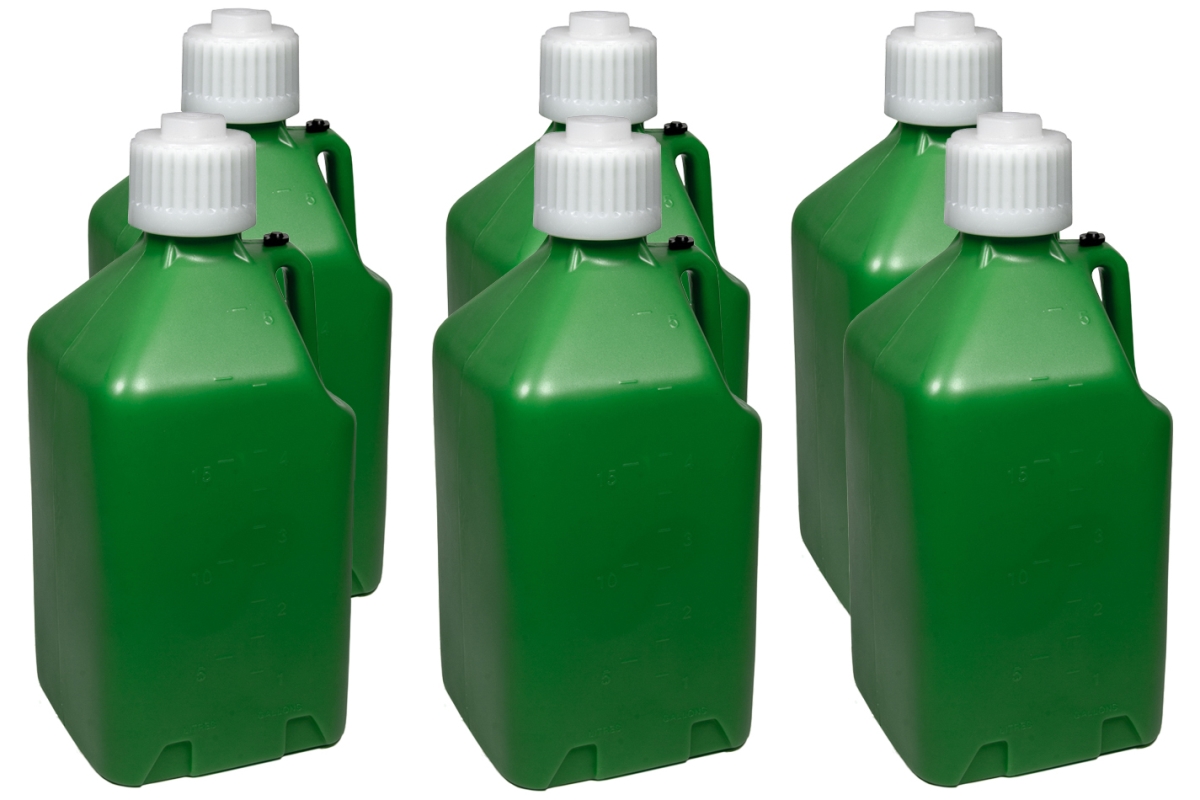 5 gal Utility Jug, Green - Case of 6