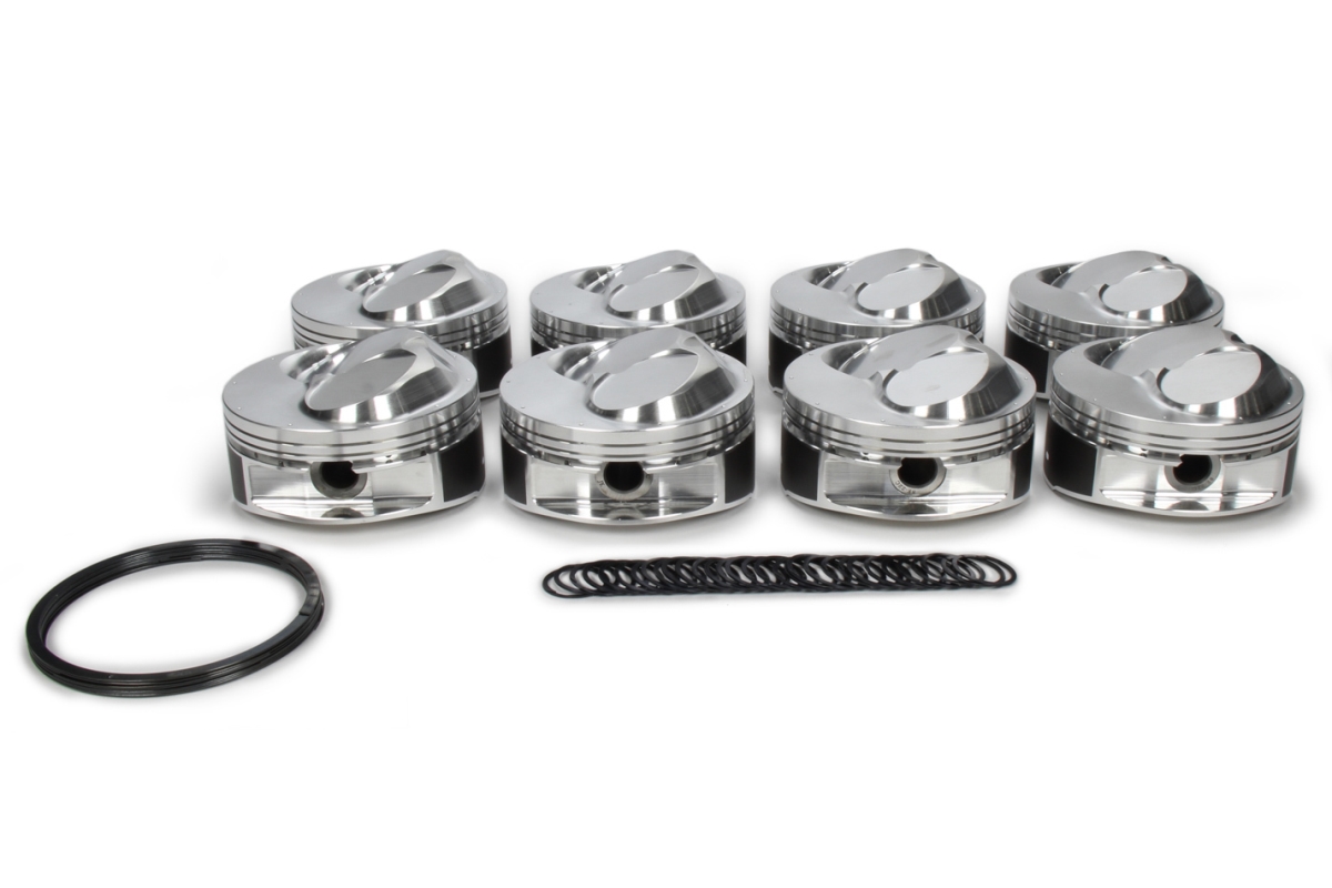 JEP243328 4.610 in. Bore Open Chamber Dome GP Forged Piston Set for Big Block Chevy Plus 43.0 cc - Set of 8
