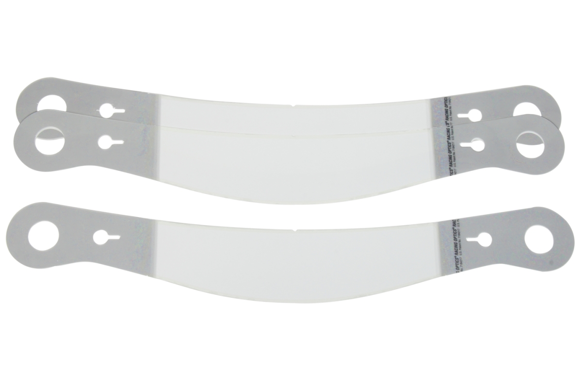 2 mm Thick Perimeter Seal Tear Off Helmet Shield with RS7 & SE07 Plastic Bell, Clear - Set of 30