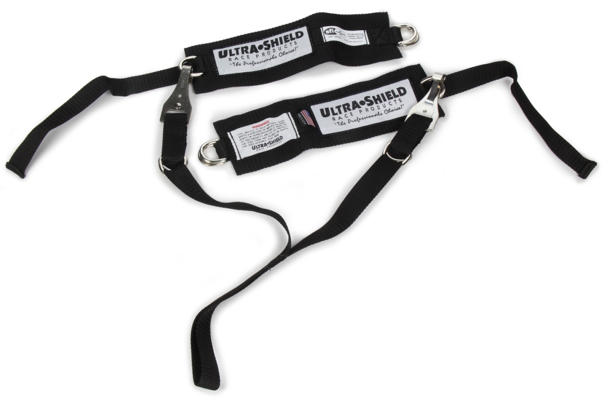 SFI 3.3 Y-Strap Arm Restraint Adult Harness with Nylon Padded - Black