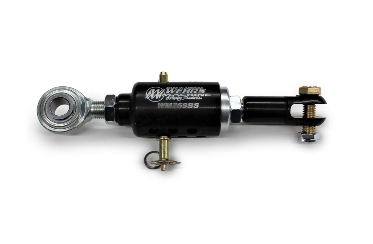 Quick Adjustable Suspension Limiter Chain Mount with Bolt-In Bellville Spring - Black Powder Coat