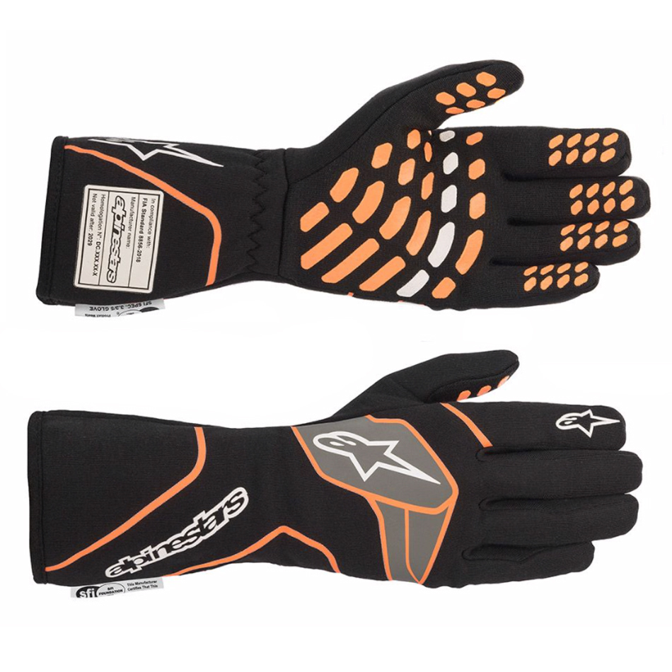 Picture of Alpinestars USA ALP3551120-156-L Tech-1 Race Gloves&#44; Black & Orange Fluo - Large