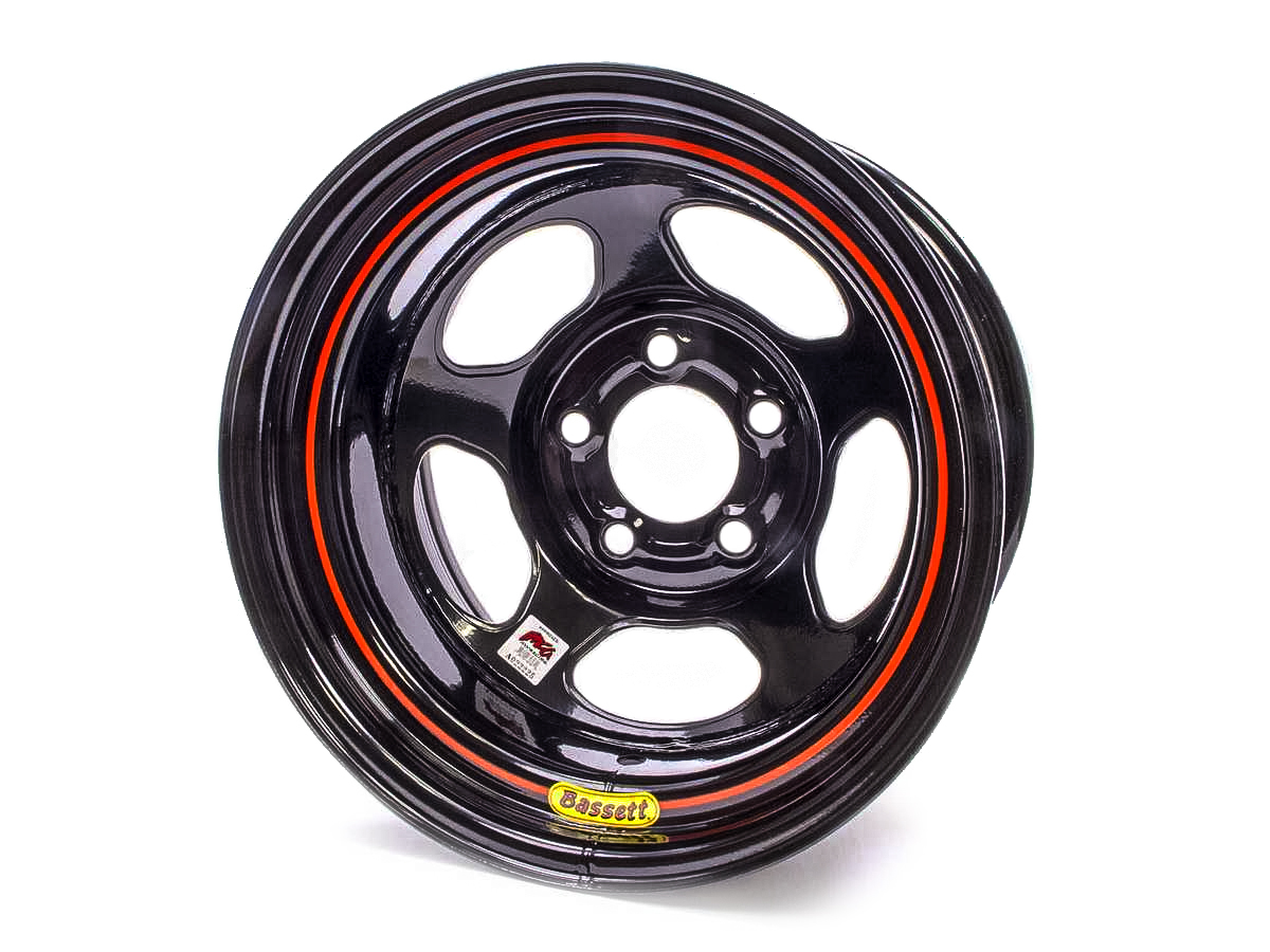 BAS50L56 15 x 10 in. Inertia Advantage Wheel with 6 in. Backspace & 5 x 5 in. Bolt Pattern, Black Powder Coat
