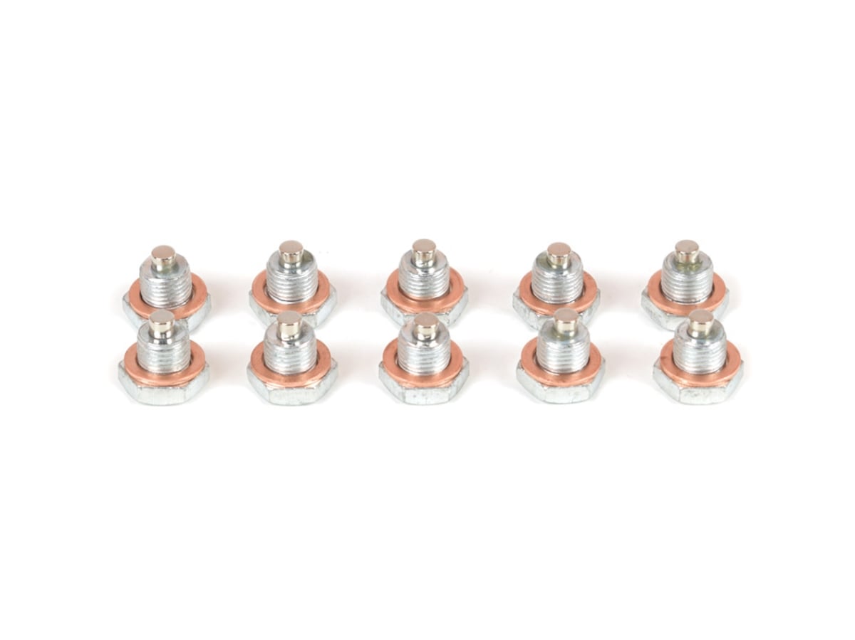 CAN22-410 0.5-20 in. Magnetic Steel Thread Drain Plug Hex Head with Copper Washer - Set of 10