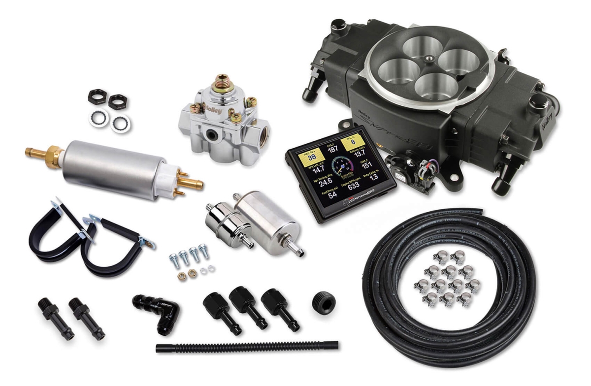 HLY550-871K Sniper Stealth EFI Master Fuel Injection Kit with Throttle Body Square Bore, Black