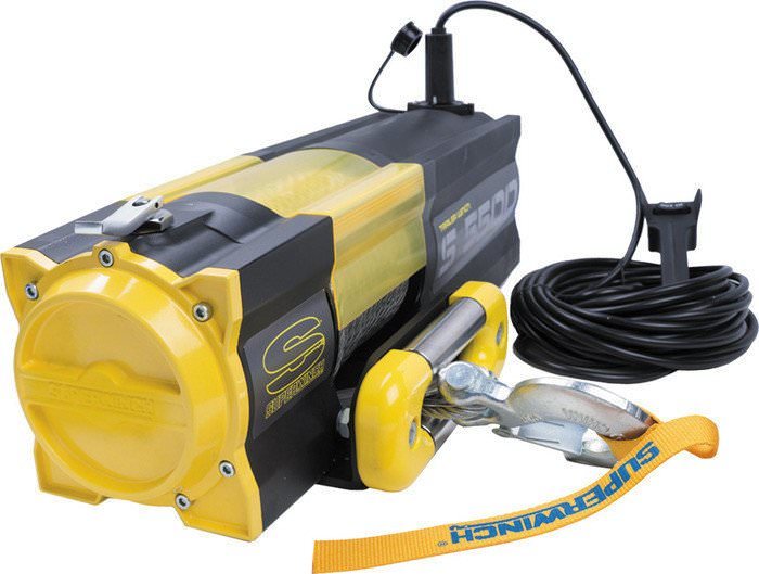 SUP1455200 30 ft. 12V Remote S5500 Roller Fairlead Winch with 0.281 in. x 60 ft. Steel Rope - 5000 lbs