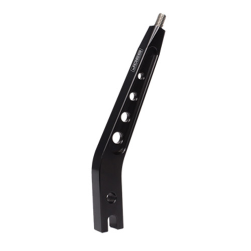 0.375-16 in. Universal Thread Shift Lever with 8 x 2 in. Aluminum Left Offset, Black Anodize