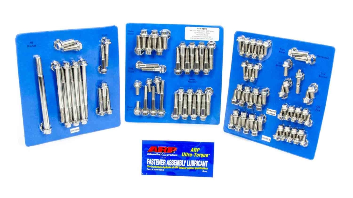 12-Point Head Engine & Accessory Fastener Kit for Big Block Ford - Polished