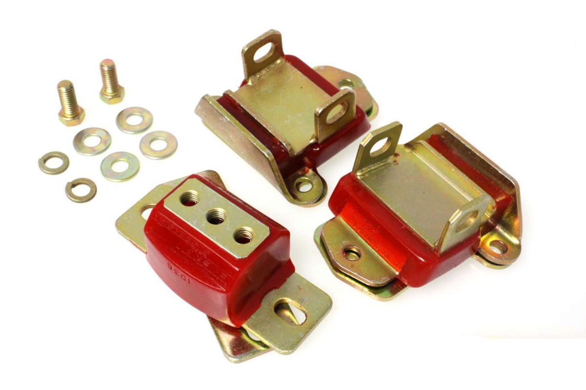 Hyper-Flex Bolt-On Transmission Motor Mount for 1963-1982 Polyurethane Corvette - Red