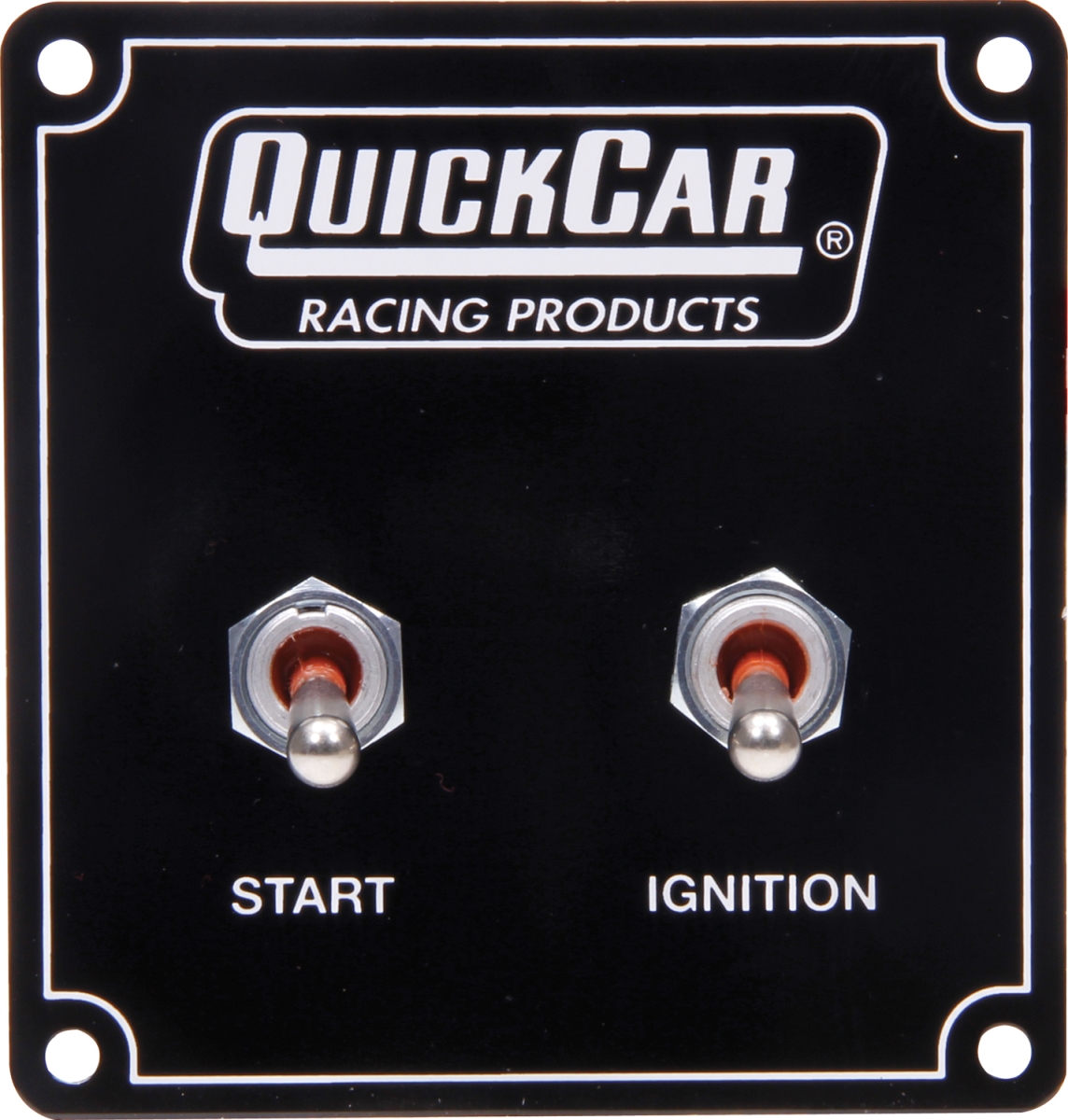 3.375 x 3.5 in. Dash Mount Switch Panel with 1 Toggle & 1 Momentary Toggle - Black