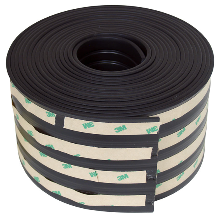 4 in. x 20 ft. Long Slip Resistant Stick-On Plastic Step Guard Pad, Black