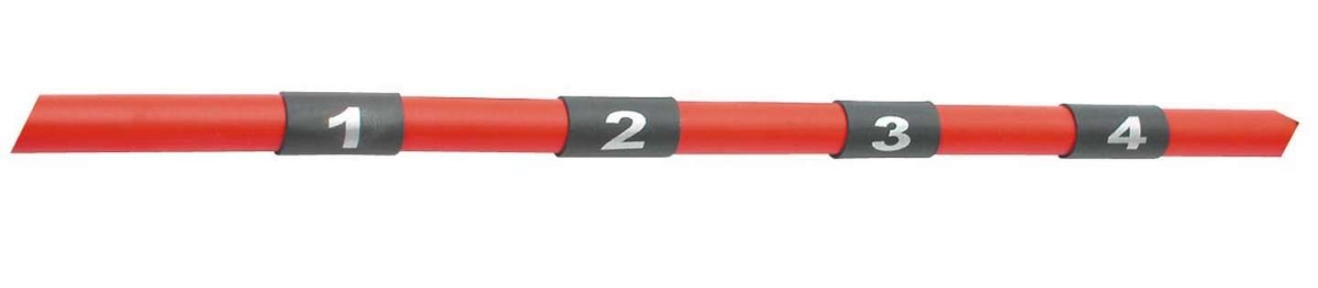 MSD Ignition MSD3415 Numbered Shrink Sleeve Spark Plug Wire Cylinder Marker - Set of 8